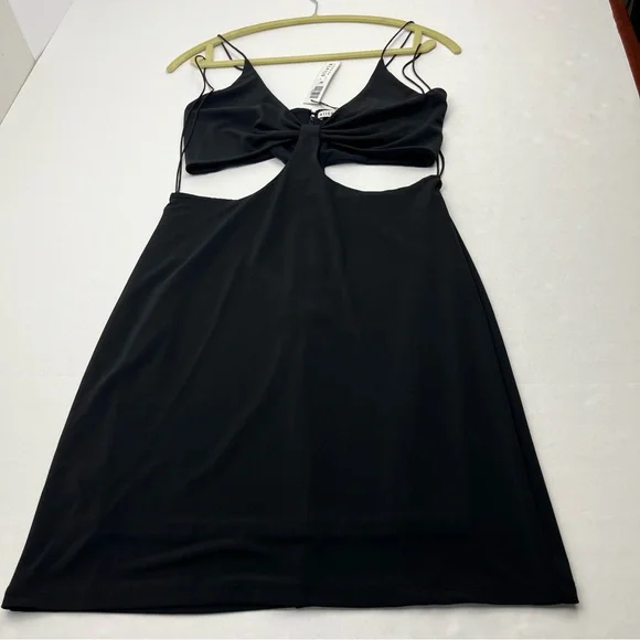 Alice +‎ Olivia Womens Black Havana Cutout Mini Dress Size 12 Vacation NEW